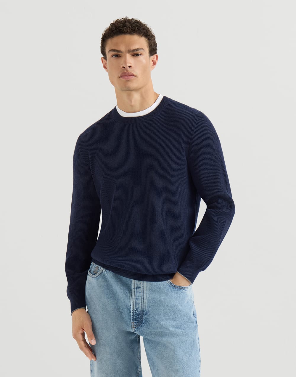 Brunello Cucinelli Cashmere English Rib Sweater