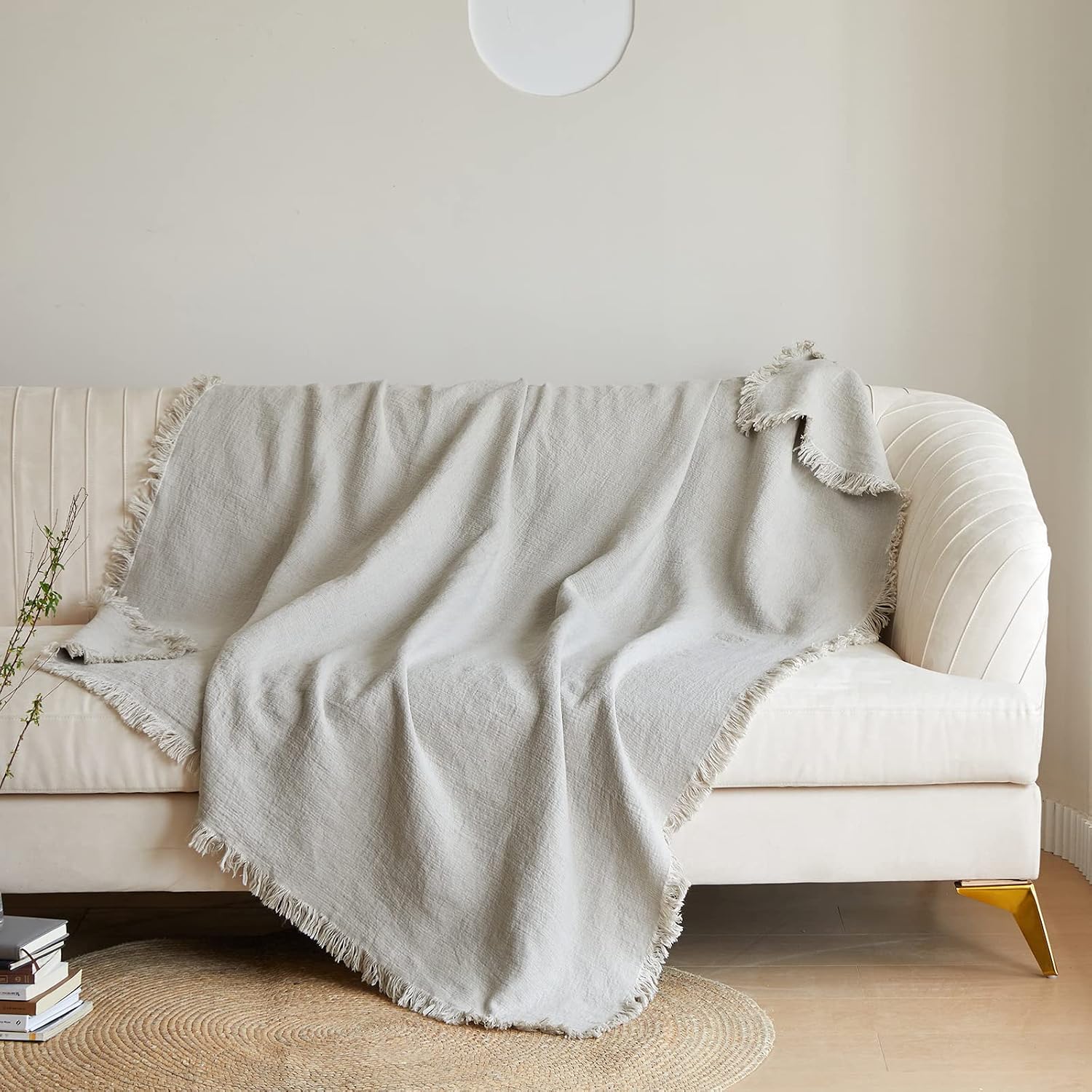 Simple&Opulence 100% linen throw blanket